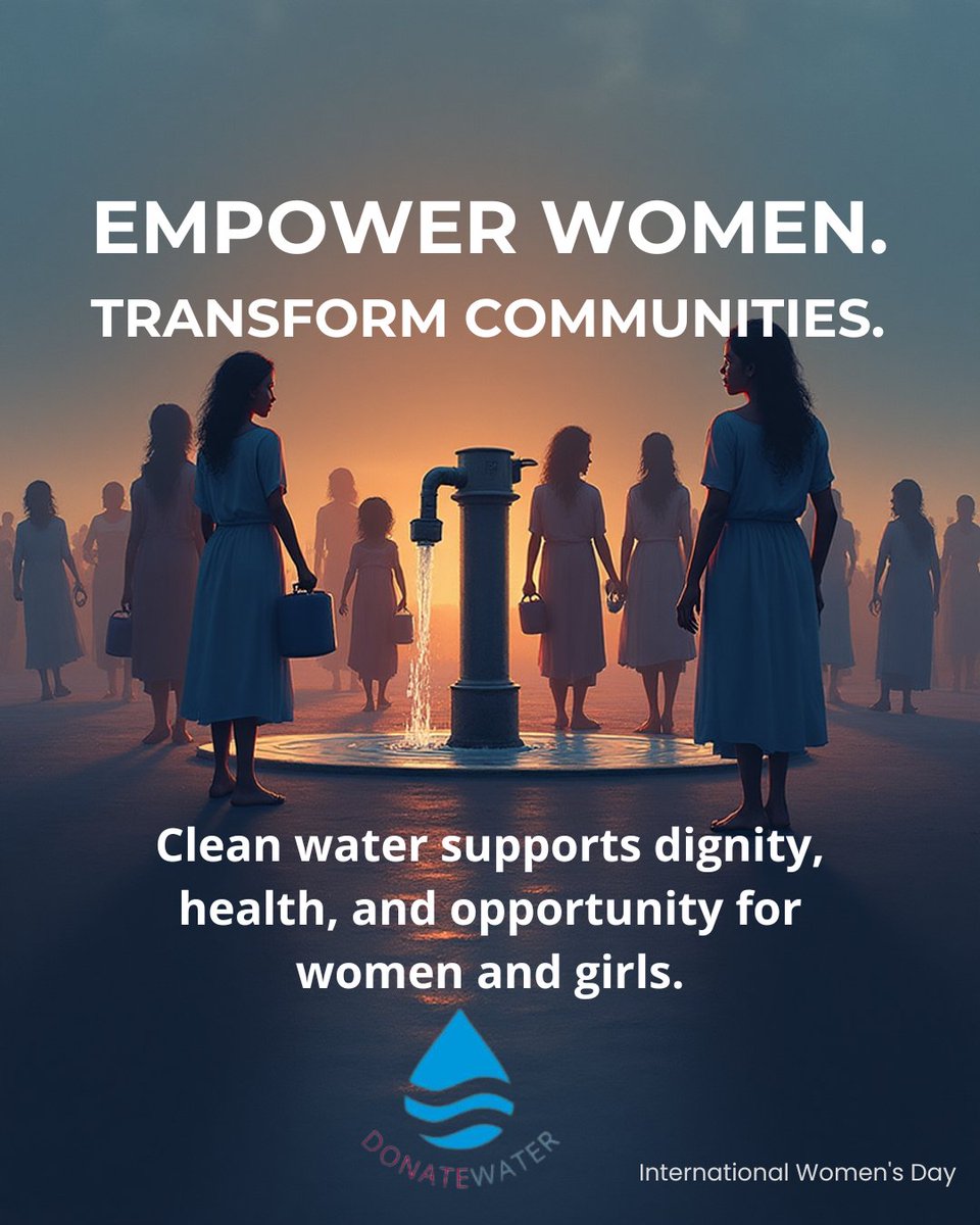 DonateWaterNG's tweet photo. On International Women’s Day, we recognize the strength and leadership of women and girls who navigate water access challenges every day.
Access to safe water supports health, education, dignity, and opportunity, and is essential for thriving communities. https://t.co/G0qaH69iSX