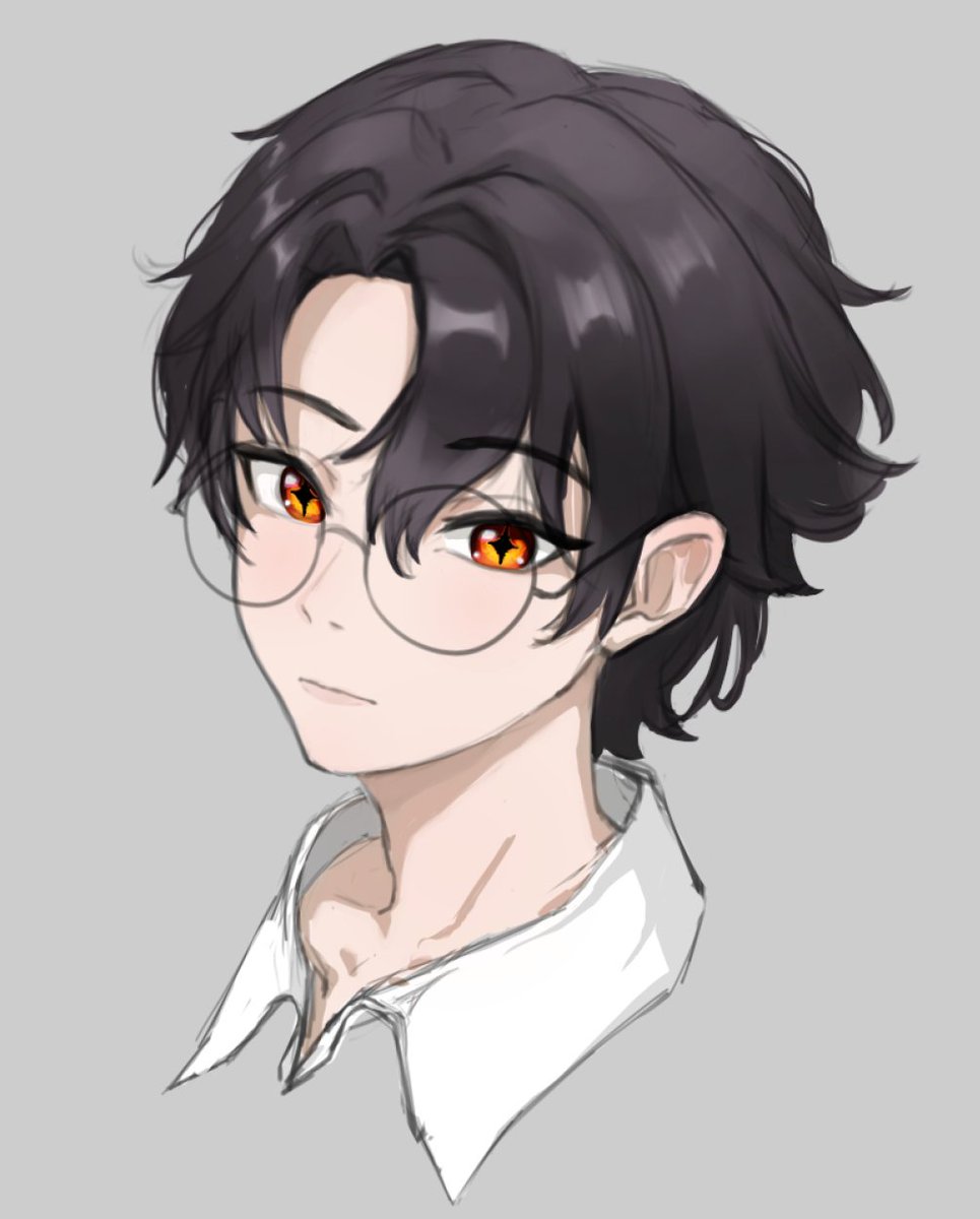 JiyonVT's tweet photo. Playing around with my oc design (with/without glasses) https://t.co/jplGow9ohX
