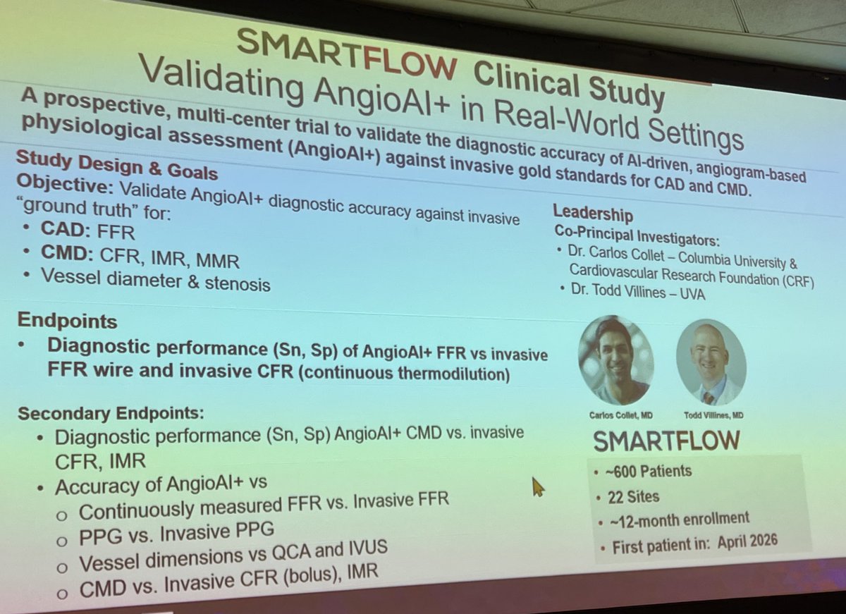 monaltiren's tweet photo. #CoronaryPhysiology
#MicrovascularDysfunction
#CRT2026
SMARTFLOW study
AngioAI
โข FFR
โข CFR
๐
Odayme Quesada
@janetweimd
@ToddVillinesMD
@wfearonmd
@MortonKern
@ColletCarlos
๐ https://t.co/lKquDY6ly7
