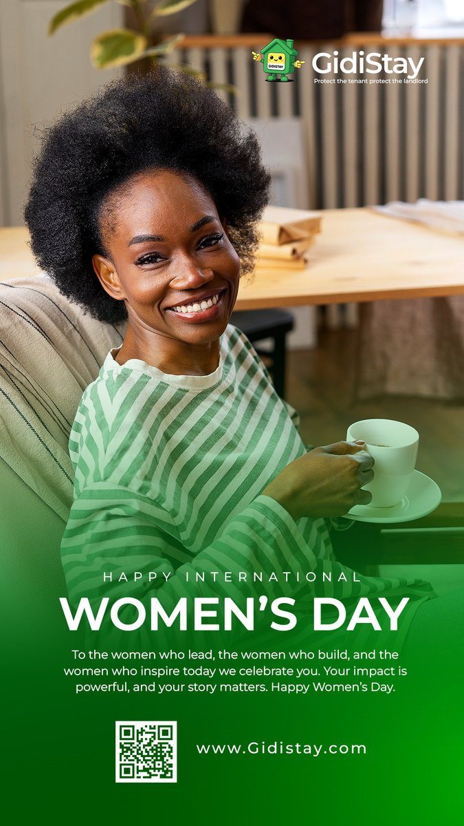 GidiStay's tweet photo. The GidiStay fam celebrate with all women out there. Happy International Women’s Day 💚 https://t.co/m1Cn17eBfH