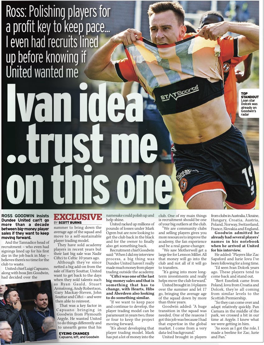 U know who’s getting away with murder in all this clusterfuck, ROSS GOODWIN! What a useless fucker he has been! <a href="/dundeeunitedfc/">Dundee United FC</a> #allgoodwinsoutourclub