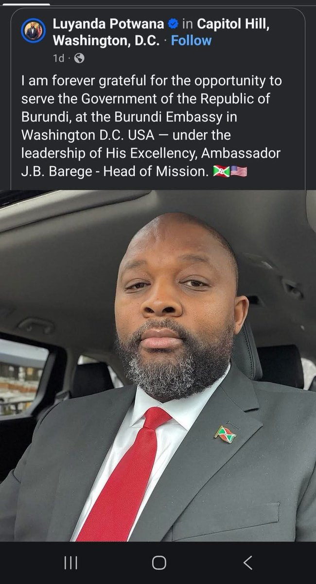 Just think , if it was a Burundi 🇧🇮 guy .. employed by SA embassy 🤔‼️