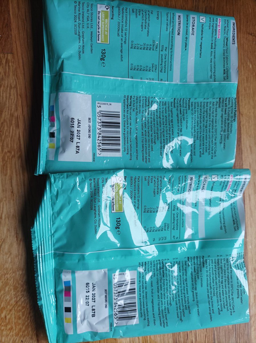 smith_flip's tweet photo. @Tesco Hi Tesco.
Can anyone tell me what was in these packets of Batter Mix? It is definitely not batter mix. It is sweet. Instead of toad in the hole, I have just made a sausage cake! https://t.co/wrQ6uyh53Y