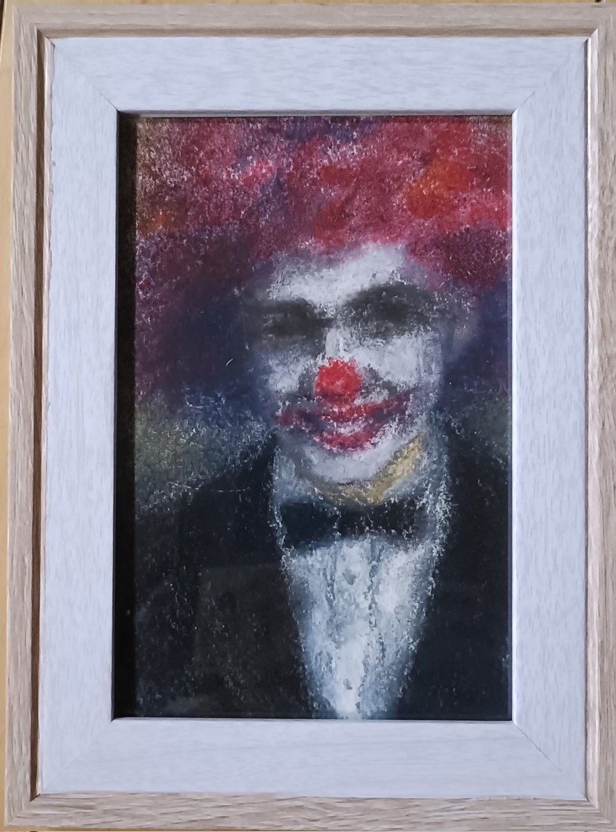 evearl_levearl's tweet image. 【Clown（Smiled）】
【Clown（Profile）】
148×100mm
Pastel on Paper
#art #pastel #パステル画 #ピエロ #美術ネットワーク #現代作家の環