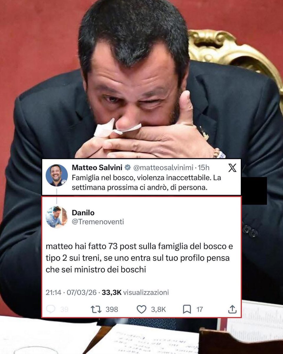 Non vedo errori.

#Salvini 
#famiglianelbosco