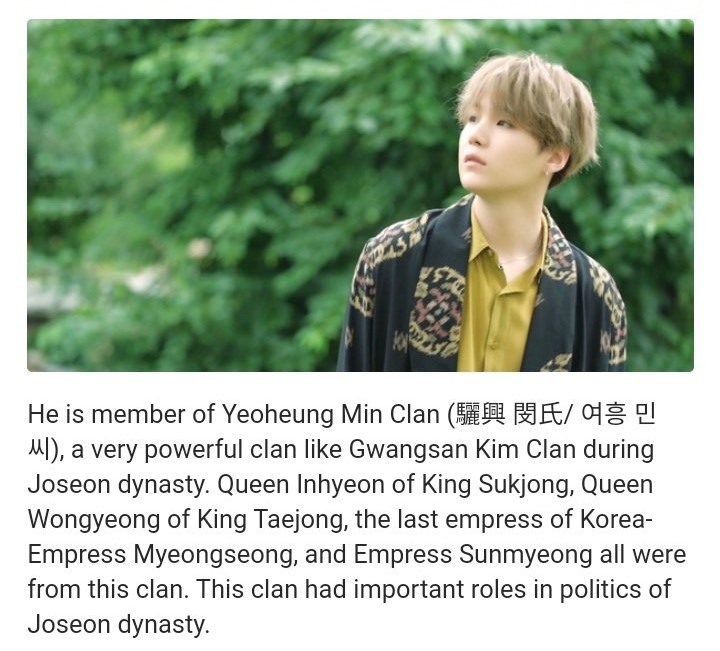lunaticsbeat's tweet photo. what makes it even more poetic is how yoongi came from a powerful min clan where his ancestral lineage is connected to 4 powerful QUEENS throughout joseon dynasty. https://t.co/BZAjqhJPfd