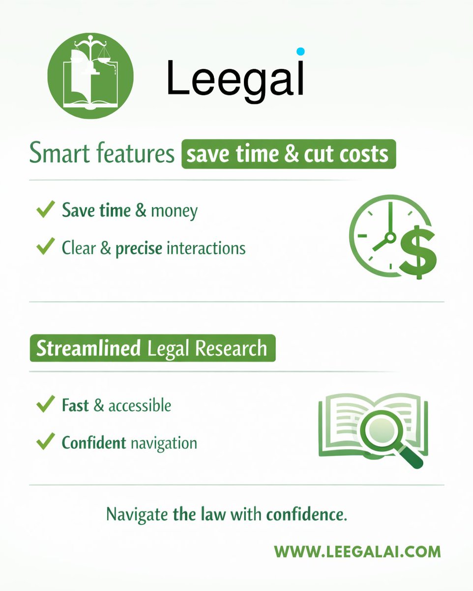LeegalAI's tweet photo. LeegalAI is an AI-powered legal conversation platform designed to serve both individuals and professionals with unmatched efficiency.

Find out more here:- https://t.co/SCfEMlgOrr

#legal  #leegalai #smartsolutions #AI #AIInnovation #deeptech #ML #business #entrepreneur #grow https://t.co/taxzPpKrvS