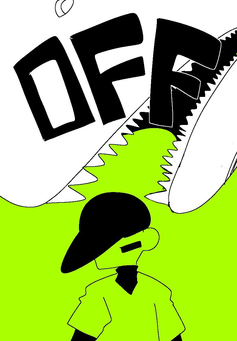 OFF、楽しみですねという絵