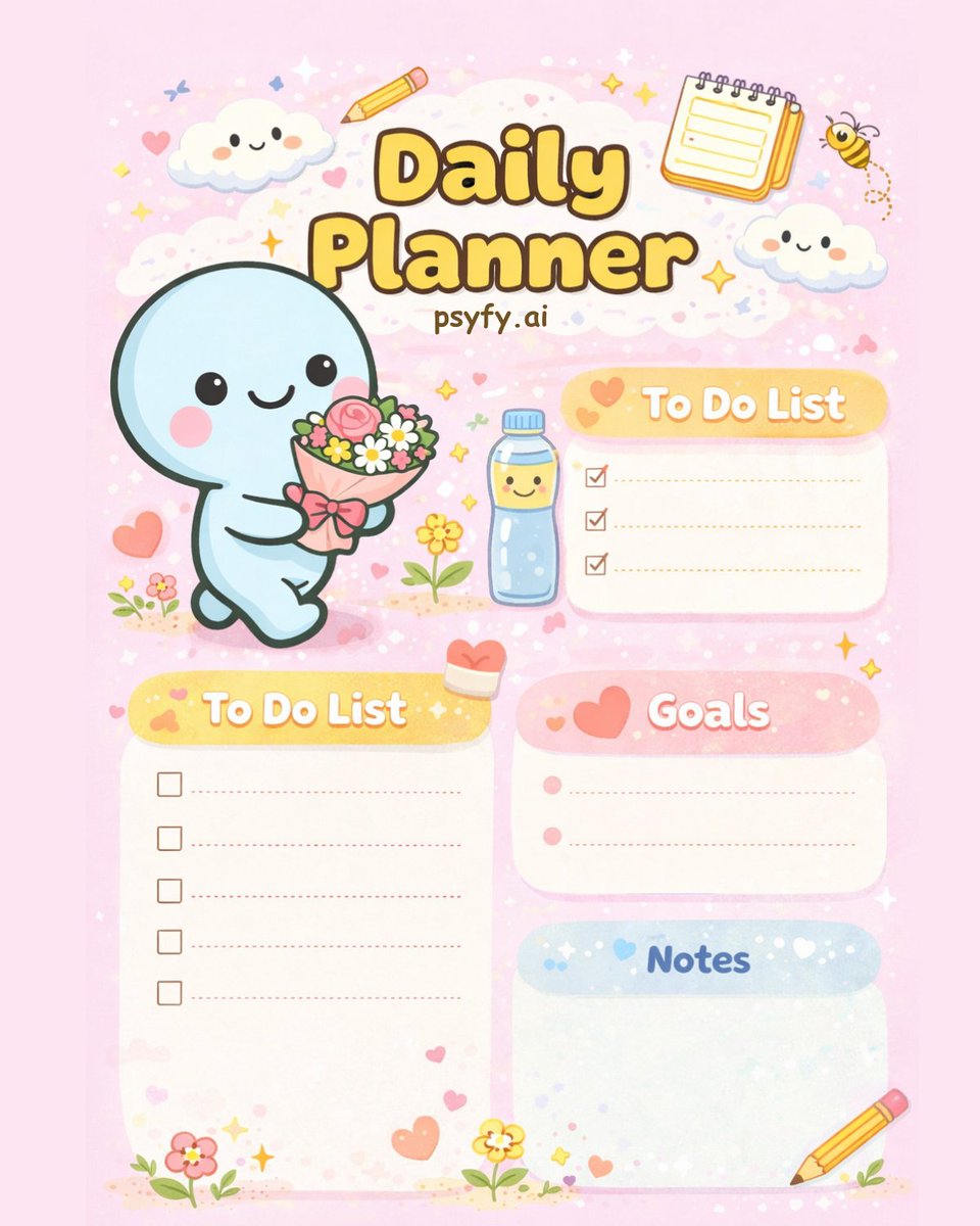 Daily planner 
#psyfy #journal #Healing