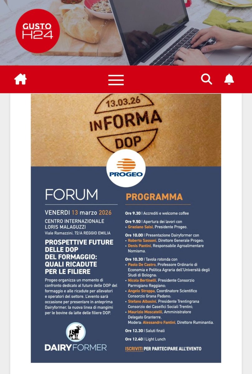 EdTroiano's tweet photo. Il futuro delle #DOP del formaggio, e ricadute per le filiere al Forum #Progeo di Reggio Emilia
Tavola rotonda: @paolodecastro, prof. Economia Agraria di Bologna; N. #Bertinelli presidente Consorzio @ParmigianoCAN
#GUSTOH24:
https://t.co/uf00aiaHqb
@sassi_mario
@pino_zuliani https://t.co/qqKOzwNMRD