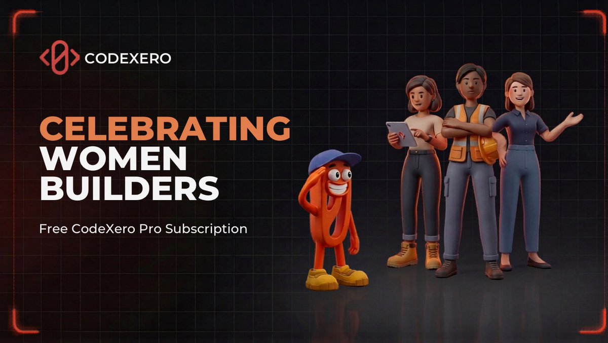 👩‍💻Women are already building the future.

Today we want to celebrate them.

To mark Women’s Day, CodeXero is offering a limited number of Free Pro subscriptions to women builders.

Tag a woman who inspires you in tech, AI, or Web3 &amp; and tell us what makes her awesome.

HAPPY