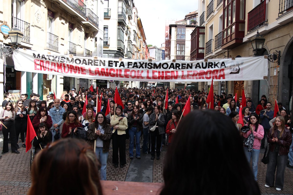Gaur, martxoaren 8an, emakume langileon interesen alde eta matxismoaren zein faxismoaren aurka mobilizatu gara Bilbon.

Emakume langileok askatzeko antolakuntza iraultzailea indartu behar dugu, eta bide horretan, borrokan lehen lerroan gaudela erakusteko unea da.