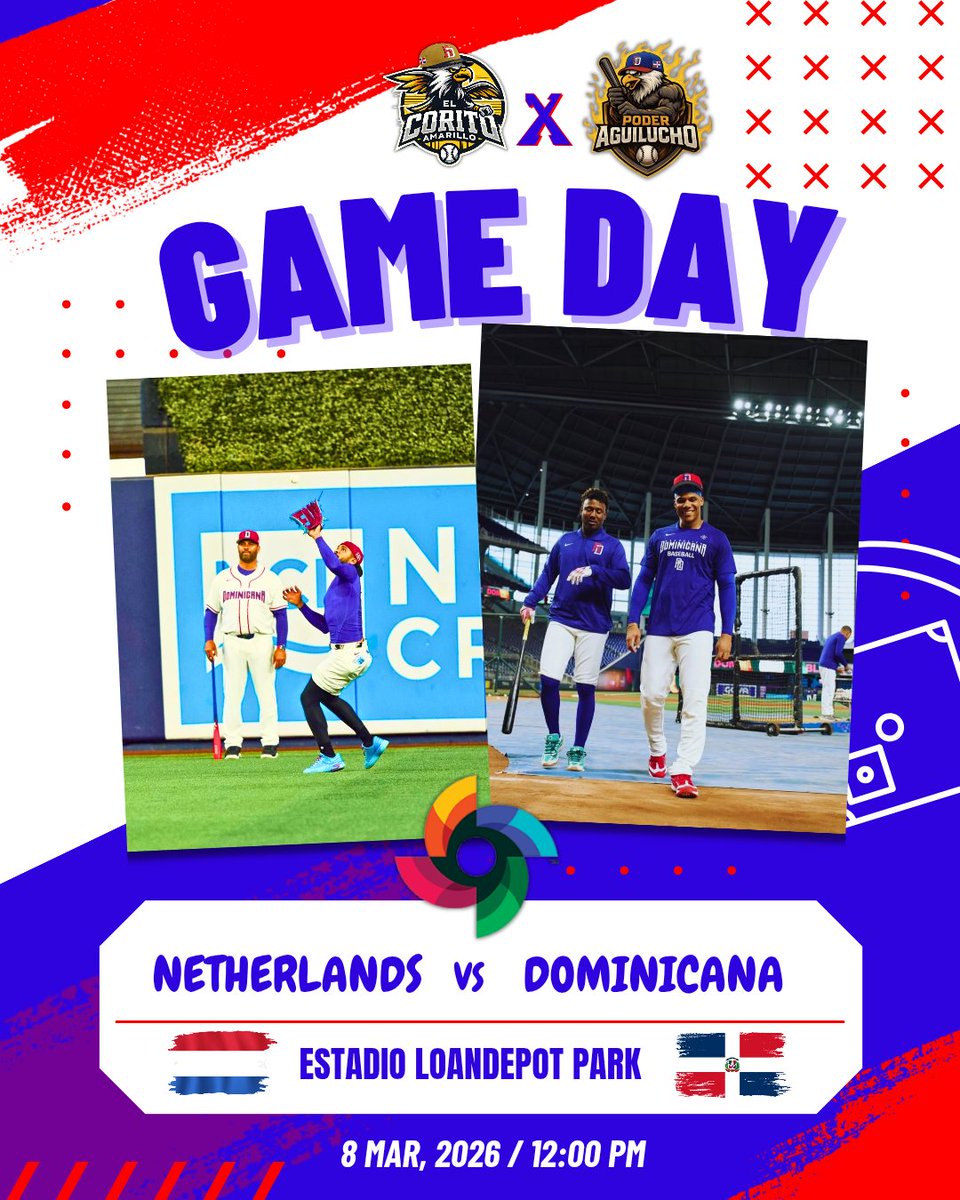 CoritoAmarillo's tweet photo. ¡VOLVEMOS AL TERRENO! 🇩🇴

Dominicana al frente contra Países Bajos 🔥

📸: Cortesía de: @Aguiluchospoder 🥵
#TeamDominicana #WBC https://t.co/S5ZpBW9qCY