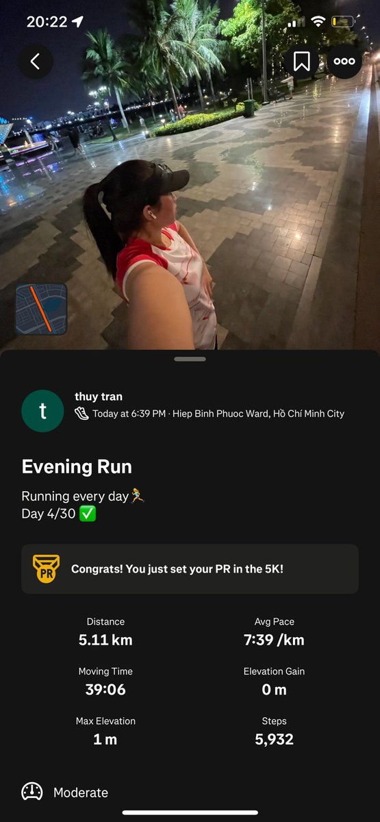 Mira_Thuy_Tran's tweet photo. Chuỗi chạy bộ và đọc sách trong 30 ngày cùng Mira
Day 4/30 ✅
Nay chạy hơi căng bắp dế xíu, chạy xong phải mất hơn 20 phút để giãn cơ đó cả nhà.
Xin phép tag tên các anh chị đồng run.
@Sunnie9405 @CherryKhanhThu @dangdinhphukhan
#Runningeveryday 🏃♀️
#readingbook