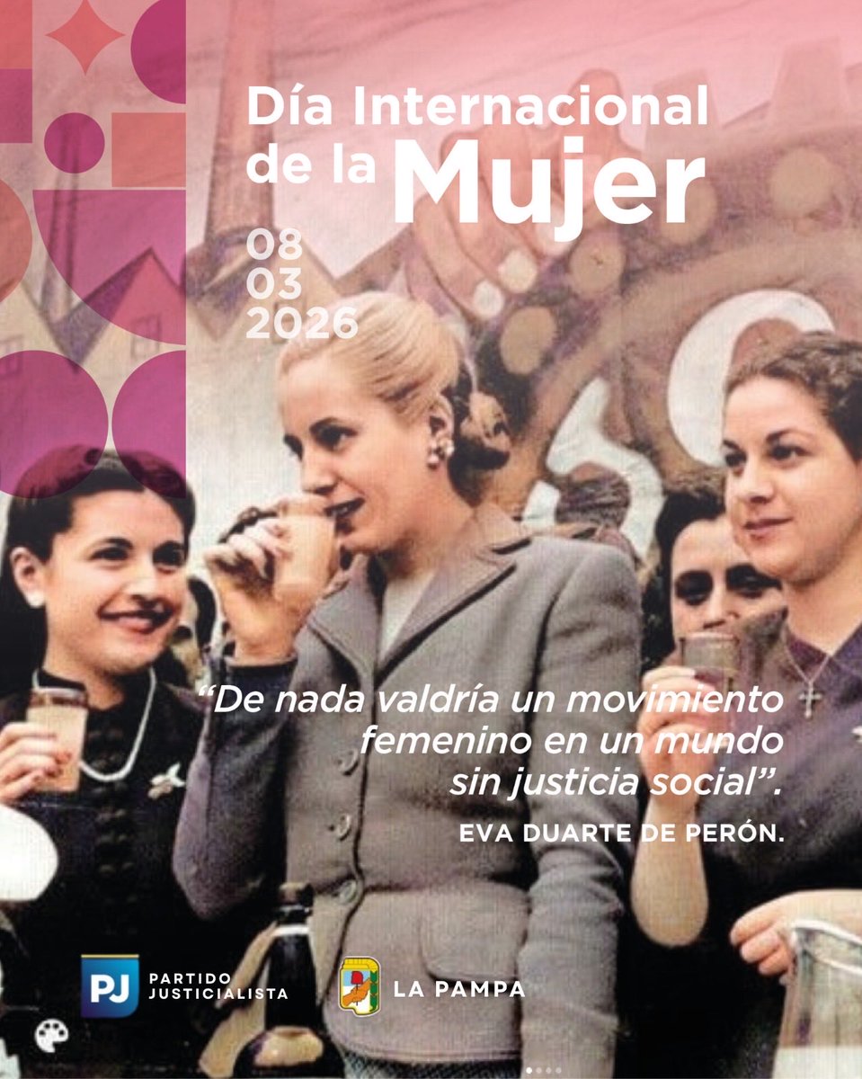 En el Día de la Mujer reivindicamos la lucha de las mujeres que, a lo largo de nuestra historia, ampliaron derechos y abrieron caminos para una sociedad más justa.

Siguiendo el legado de Evita, reafirmamos el compromiso de seguir construyendo justicia social e igualdad.