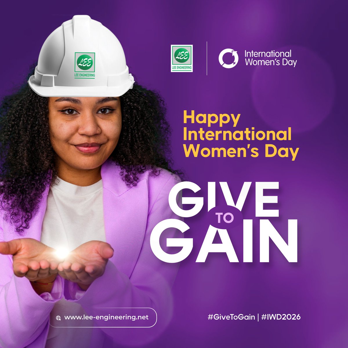 Happy International Women's Day!

At Lee Engineering, we understand that giving is an intentional multiplication. When people, organizations, and communities give generously, opportunities and support for women increase. So, when women thrive, we all rise.

#GiveToGain #IWD2026