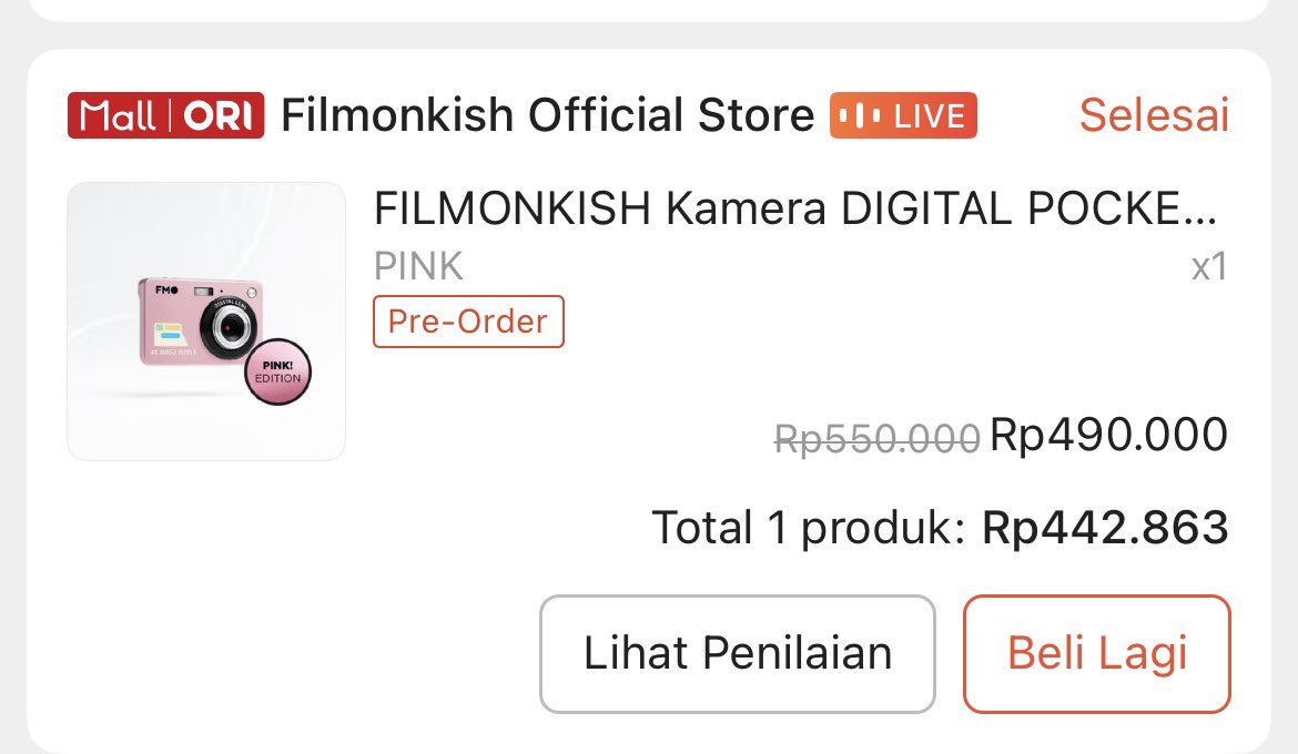 plrzkyacitra's tweet photo. guys jual digicam FMO (filmonkish) 400k aja (nego gpp) aku beli ori dari official storenya lgsg. Aku jual karena jarang banget banget aku pake, kondisi masih bagus, free adaptor (khusus iphone tapi), sama free memocard nya, serius beli & nanya detail dm aja ya #zonauang #digicam https://t.co/10jHVR5jPp