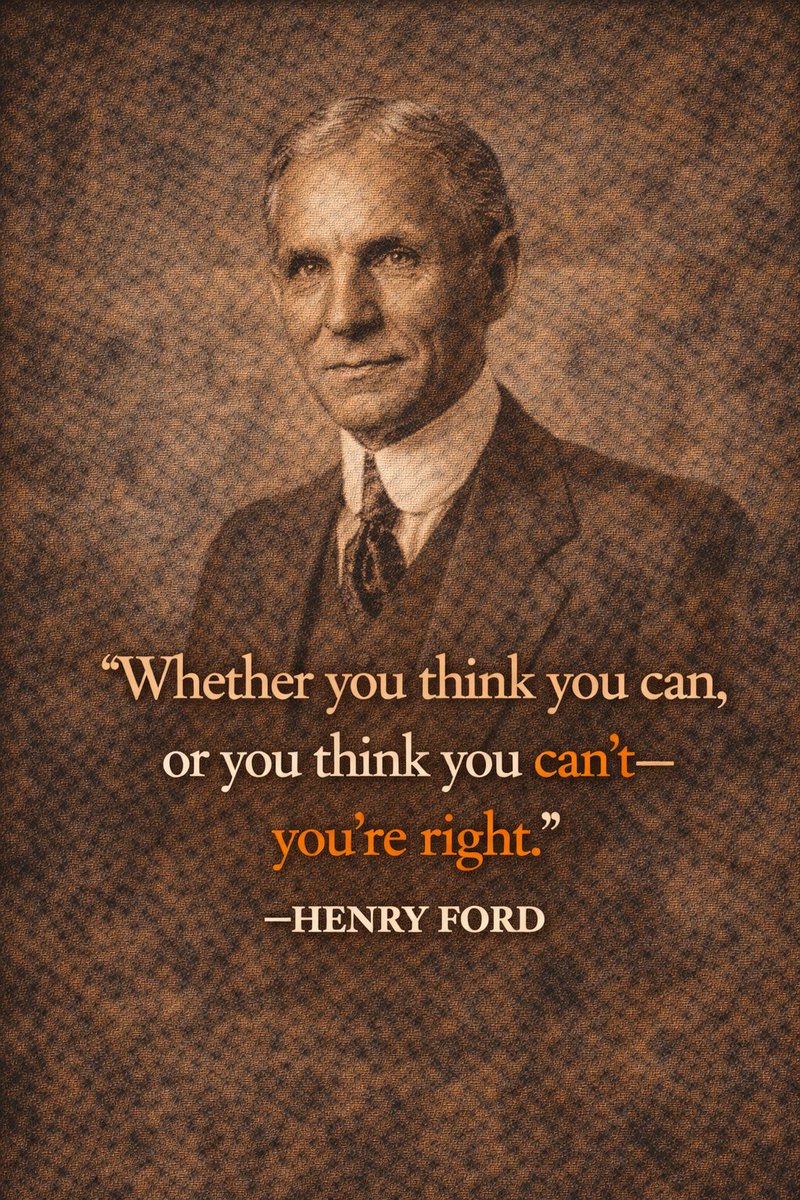 This teaches that belief shapes reality. Confidence unlocks effort, creativity, and persistence, while doubt paralyzes action. The mind becomes a self-fulfilling prophecy, empowering success when it believes in possibility, or quietly building failure when it surrenders.