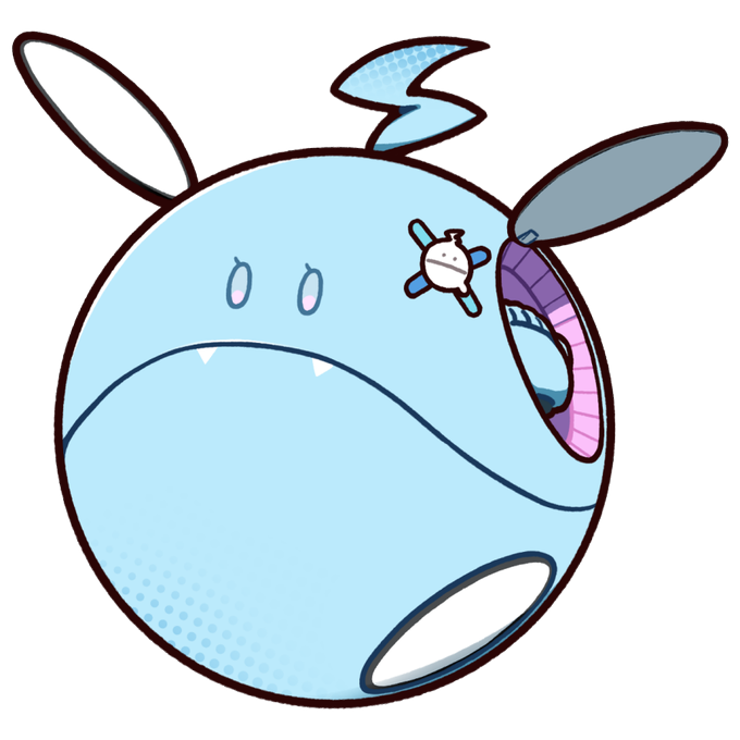 #すくすく枢 #らみあーと ホロガンダムコラボのロゴにいるホロ色のハロを見て幻視した水色のハロ二匹 ホロハロという概念で無限に何か出来そう