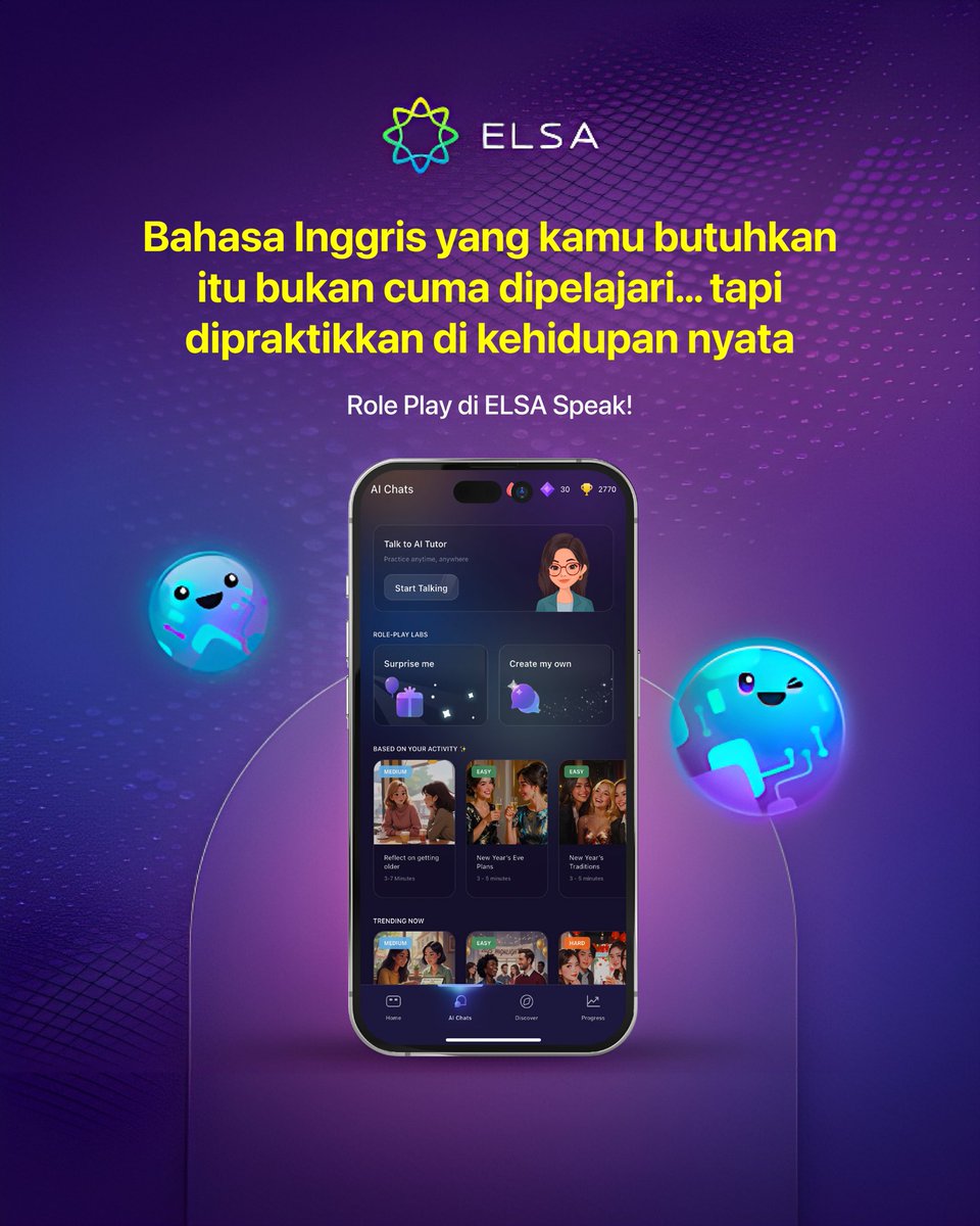 elsaspeakID's tweet photo. Belajar bahasa Inggris itu mudah. Yang susah? Praktik langsung pas situasi nyata. 😅

Di ELSA Speak, kamu bisa role play skenario sendiri — interview, meeting, traveling — dan AI langsung koreksi kalimatmu secara real-time. Di akhir sesi, kamu dapet rangkuman performa lengkap buat terus berkembang. 

Bukan cuma belajar. Tapi siap pakai. Coba sekarang 👉 Klik link di bio!
