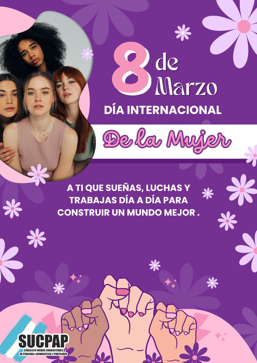 SUCPAP's tweet photo. 8 de Marzo - Día Internacional de la Mujer https://t.co/UtxrnfPhEf