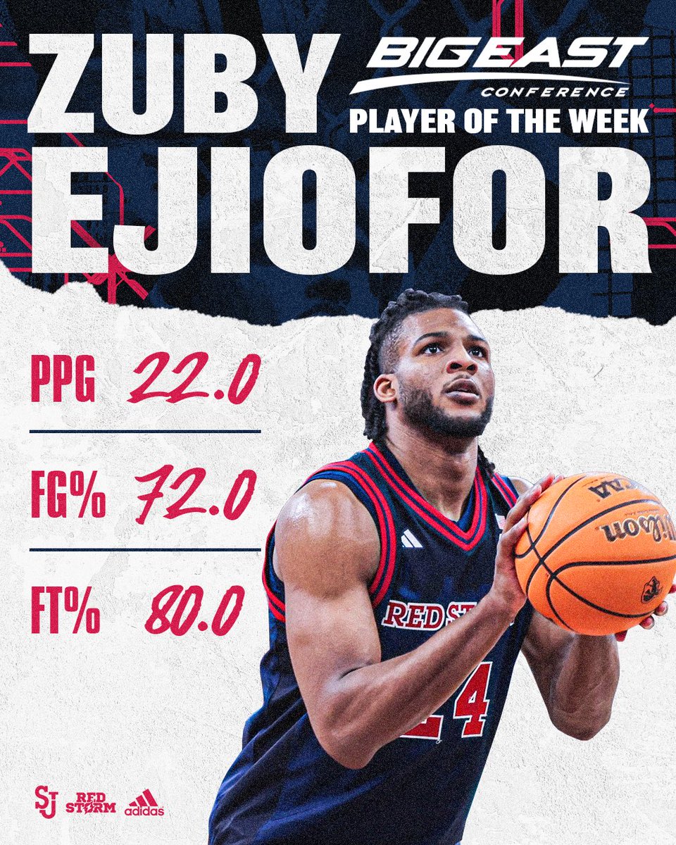 Final <a href="/BIGEASTMBB/">BIG EAST MBB</a> Player of the Week of the 2025-26 season ➡️ <a href="/Zubyejiofor/">Zuby Ejiofor</a> 😤