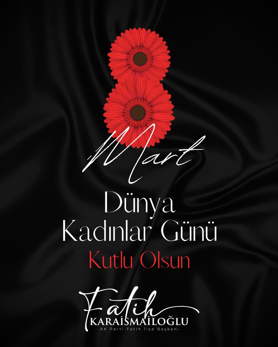 FatihKaraismail's tweet photo. Kadın; merhametin, fedakârlığın ve sonsuz sevginin adıdır.

Bir annenin duasında, bir eşin sabrında, bir kız evladın tebessümünde saklıdır hayatın en kıymetli anlamı. Toplumumuzu ayakta tutan, geleceğimizi şekillendiren en güçlü değer kadınlarımızdır.

Başta şehit ve gazi annelerimiz olmak üzere; emeğiyle, sevgisiyle ve duasıyla bu vatanın yükünü omuzlayan tüm kadınlarımızın 8 Mart Dünya Kadınlar Günü’nü yürekten kutluyorum.

İyi ki varsınız. Güçlü kadınlar, güçlü aileleri; güçlü aileler ise güçlü Türkiye’yi inşa eder.

#KadınlaMümkün