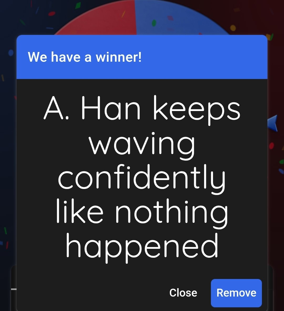 Ta-da!! Here's the first answer. I guess it's pretty much what <a href="/HARNJlS/">한.</a> would do 😂 Don't forget to collect your points!