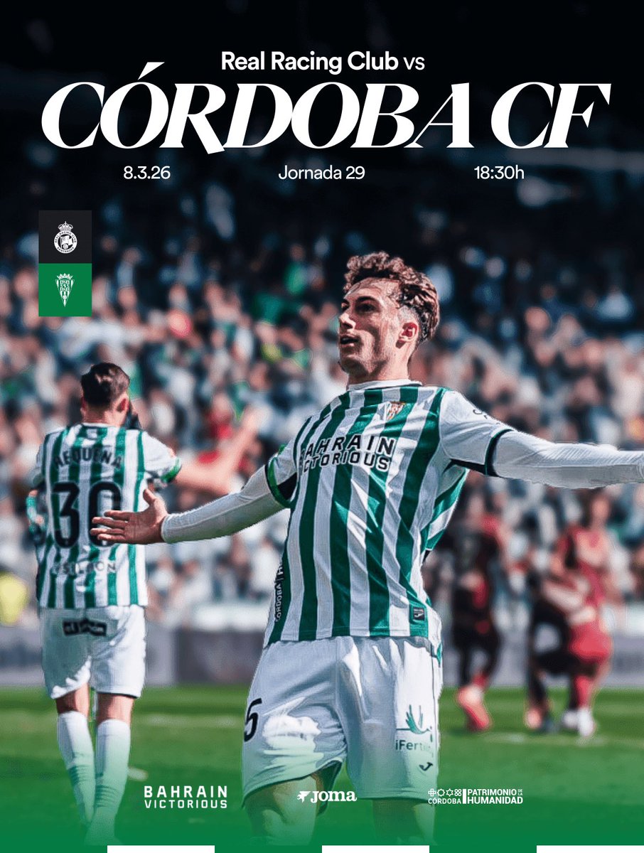 ¡DÍA DE PARTIDO!🤍💚

🆚 Racing de Santander 
🏟️ El Sardinero 
⏰ 18:30
📈 J29
