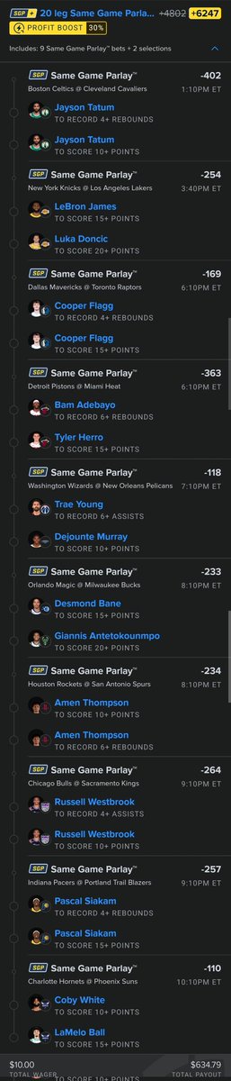 🚨Poncho's Lotto🚨

2 Legs from every game.

🕯🔮🕯

If you tail,
Tail responsibly 🫡 
🔗👇🏼
account.sportsbook.fanduel.com/sportsbook/add…