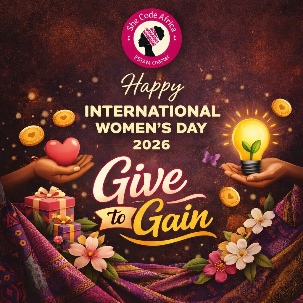 SCA_ESTAM's tweet photo. Happy International Women’s Day!

This year’s theme, Give to Gain, reminds us that when women uplift &amp; support one another, we all grow stronger together

Here’s to the power of giving, growing &amp; thriving together💜

#InternationalWomensDay #GiveToGain #SheCodeAfrica #WomenInTech https://t.co/M2BhY0Bn7l