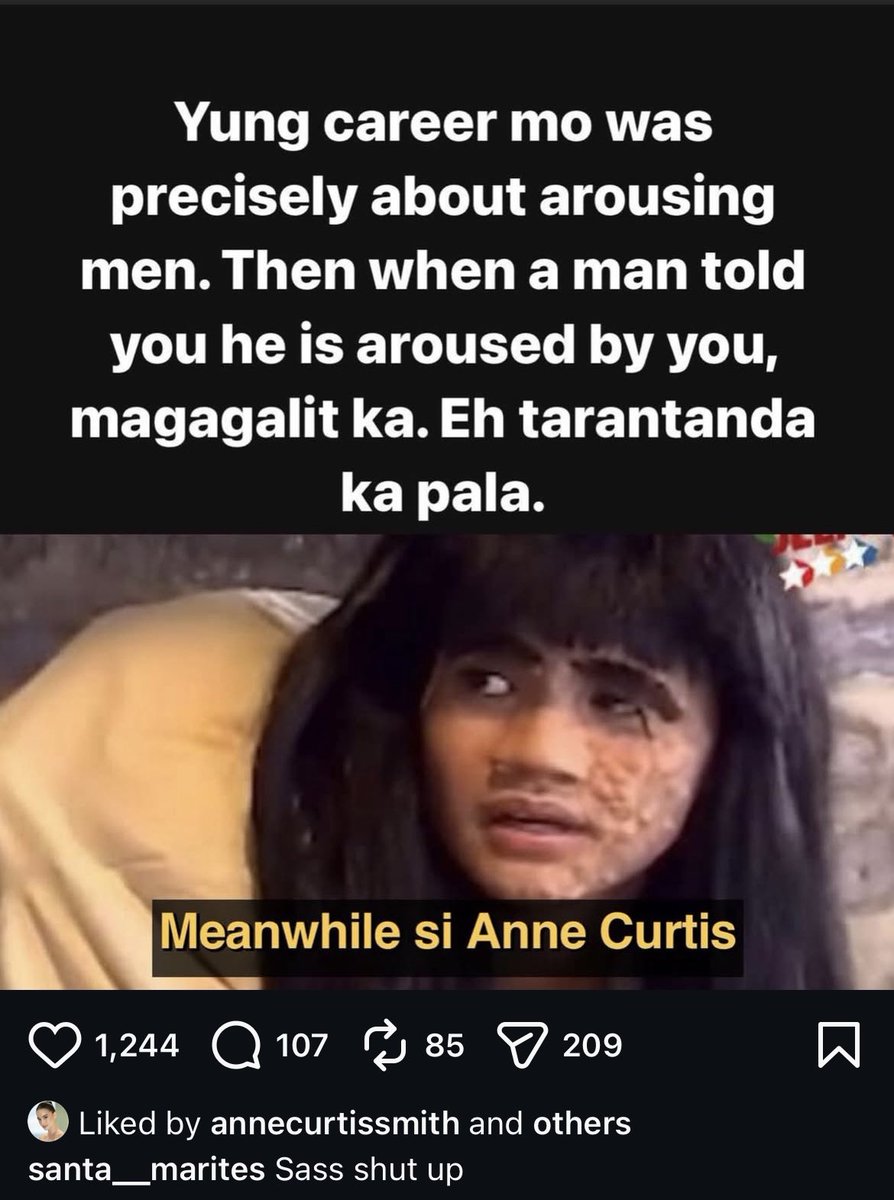 HAHAHAHAHA ANNE CURTIS LIKED