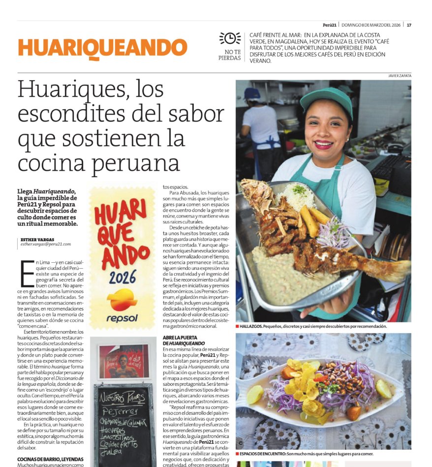 eloymarchan's tweet photo. ¿Sabían que Repsol y @peru21noticias ha hecho una guía gastronómica de nuestra comida marina?
Sí, Repsol que en el 2022 contaminó nuestro mar al derramar 11,900 barriles de petróleo.
Y sí, Perú 21, que no se cansa de vender sus páginas para lavar la cara a los sucios empresarios. https://t.co/pRzi3VMAWy