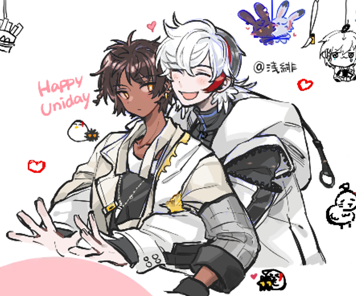 asak_akni's tweet photo. うにお誕生日エリソー絵チャに参加させていただきました🫶 https://t.co/F2WRdiL6AW