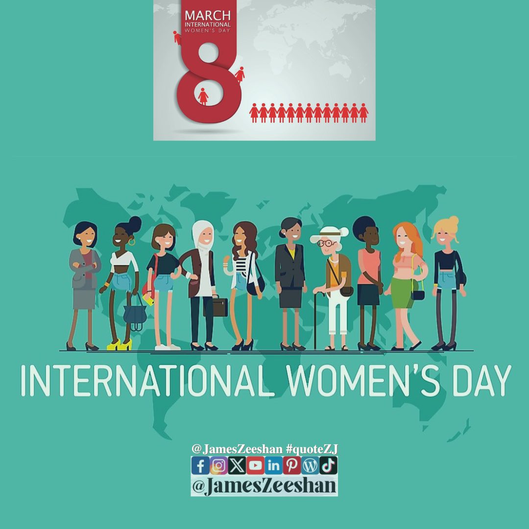 JamesZeeshan's tweet photo. Celebrate this #InternationalWomensDay by appreciating, admiring, advocating, acknowledging, accepting #respect  #gratitude #valuable #contribution #community.

#women #instaZJ #pinterestZJ #tweetZJ #linkedinZJ #youtubeZJ #tiktokZJ #wordpressZJ #quoteZJ

https://t.co/lmy05WhGct https://t.co/6RVj2K2GZK