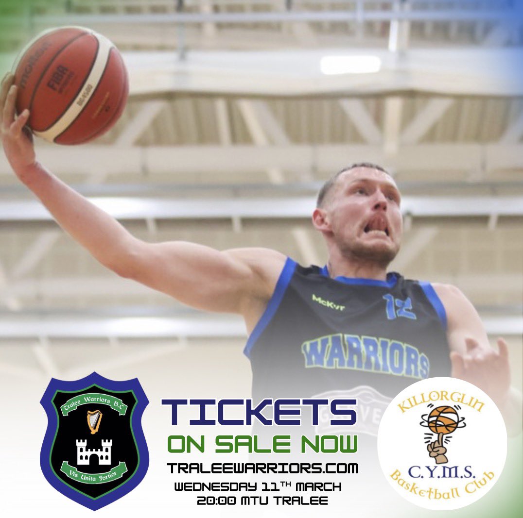 warriors_bc's tweet photo. 🏀 LAST HOME GAME – THIS WEDNESDAY 🏀
It’s the final home game of the season for the Garveys Tralee Warriors and it’s a big one!
The Kerry Derby against Flexachem KCYMS tips off at 8PM this Wednesday in MTU Tralee.

🔗 https://t.co/wx0m7cAtUG https://t.co/SJZj6GatFD