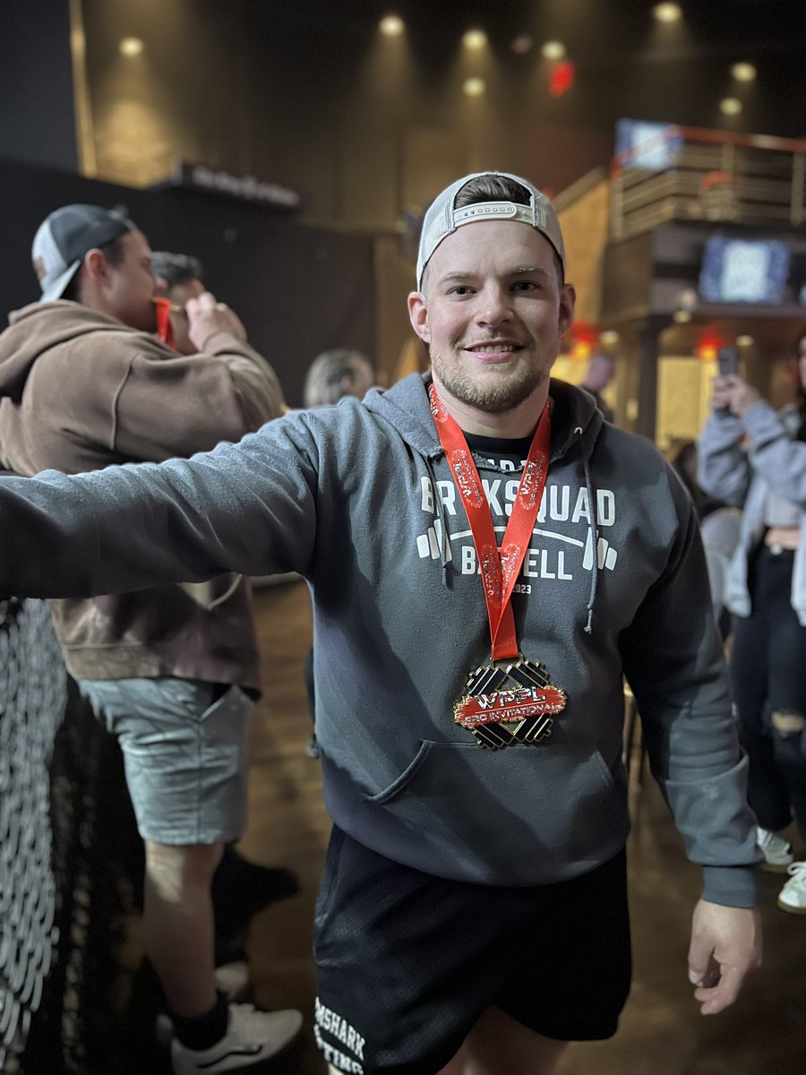 bryk_squuaadd's tweet photo. Meet update 

8/9- 1774 total at 222lb BW 

2nd place 🥈242 Classic raw 

🚂722 squat
🚂380 bench 
🚂672 deadlift 

Had a PERFECT meet going into my 3rd attempt deadlift..locked out 700lb but bobbled it just enough on the way up to get red lights. 

Would have given me a 9/9 day an 1800+ total. 

Not gonna lie, it’s a really hard miss to swallow at the end of such an amazing day on a big stage like this. 

But as I always say, this is a game of inches. 

And the higher you go..the more perfect you have to be. 

Thanks everyone for the kind messages and support throughout prep and thru meet weekend. Really helped me have a great experience. 

Will post up meet videos at some point here. But gonna go walk around the expo and enjoy Sunday first!