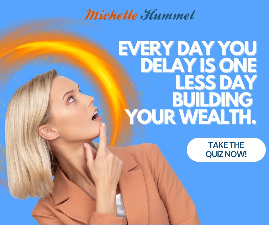 Michelle_Hummel's tweet image. ⏳ Every day you delay is one less day building your wealth.

The good news? You can start right now.
 Take the Millionaire Mindset Quiz and uncover the first step toward your financial future.

👉 bit.ly/3VOtTFX 

#TakeAction #MillionaireChallenge #WealthStartsHere 💡