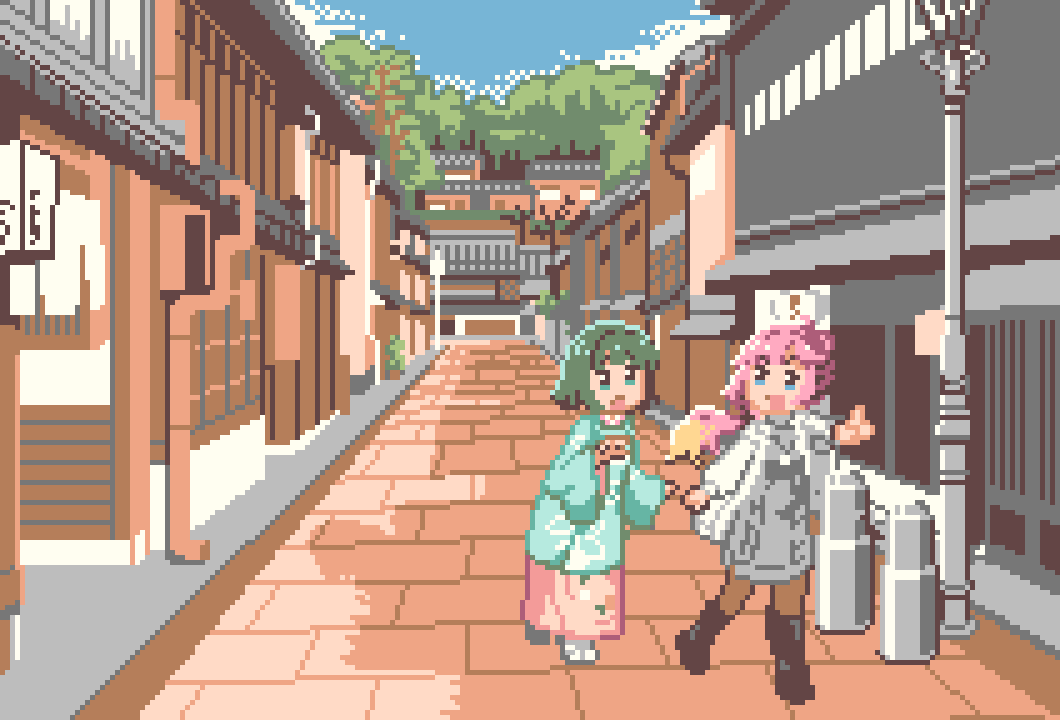 「蓮空祭4 スペース【C9】です。スリブ島です。 最近描いてるひめぎんのドット絵を」|だるのイラスト