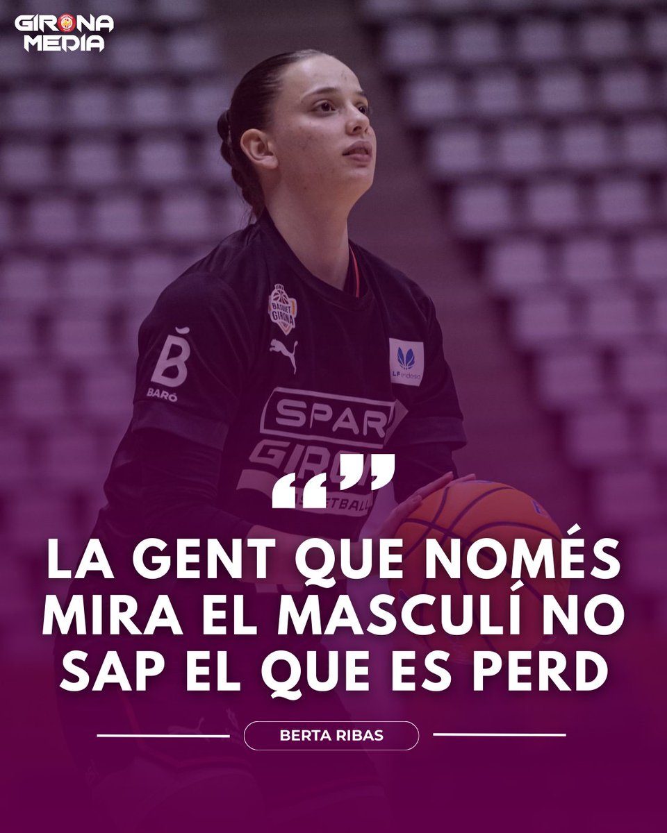 GironaMedia's tweet photo. 🗣️ Berta Ribas: "La gent que només mira el bàsquet masculí no sap el que es perd"

🏀 Jugadora de l'@unigirona 

🔗 https://t.co/gWDHWBjBx3 https://t.co/P6dH8Faazd