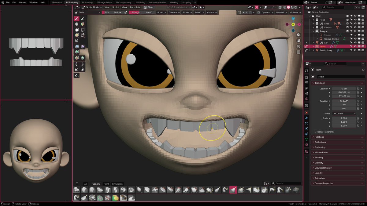 ffuthoni's tweet photo. chomper 

#b3d #wip #blender #3d https://t.co/4qw0HmsXAI