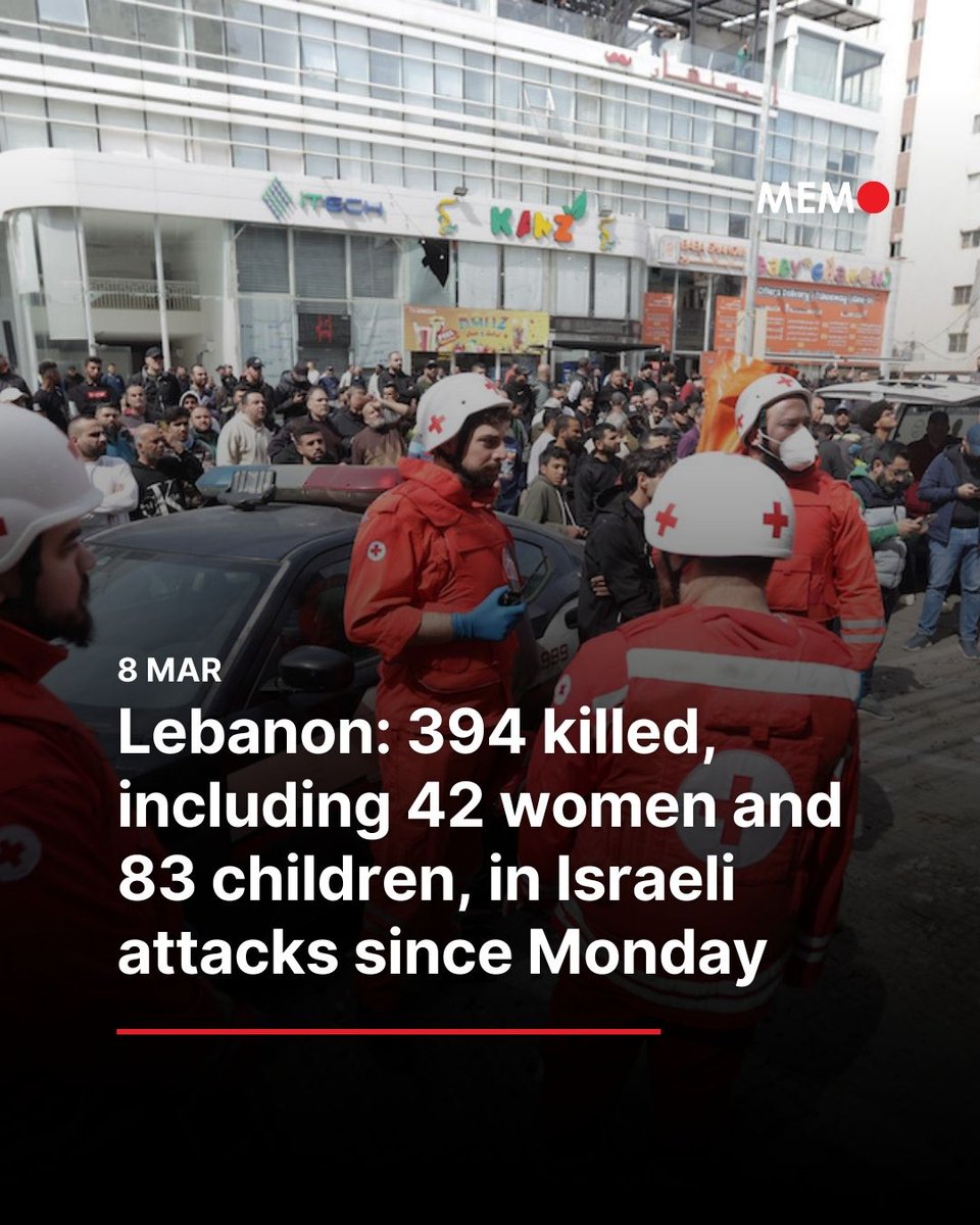 At least 394 people have been killed and 1,130 injured in ongoing Israeli attacks on Lebanon since Monday, the country’s health minister said Sunday, Anadolu reports.

Rakan Nassereddine told a press conference that 42 women and 83 children were among those killed in the attacks,