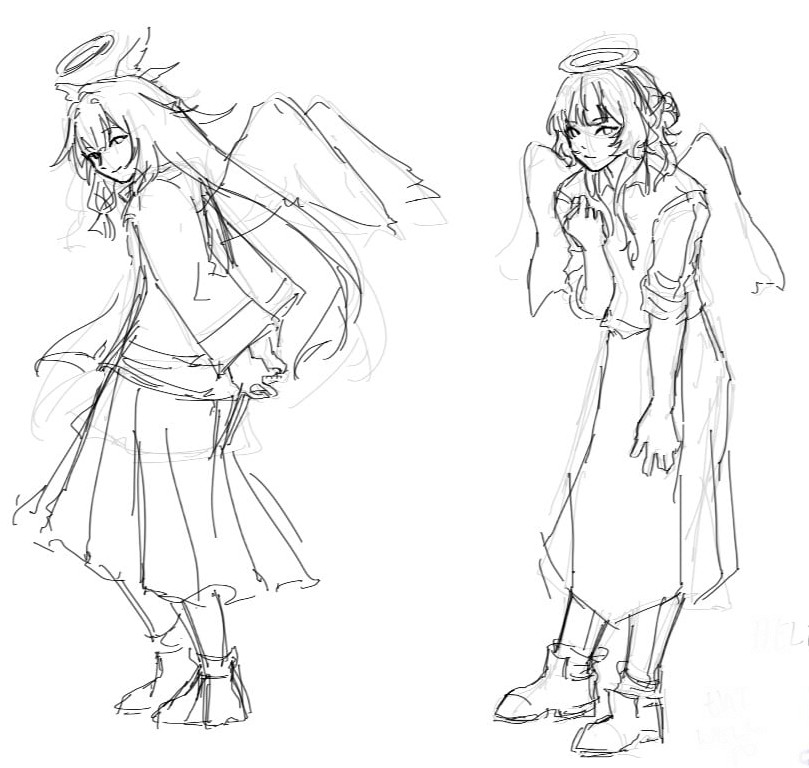 Haibane #sandbina sketch hihi