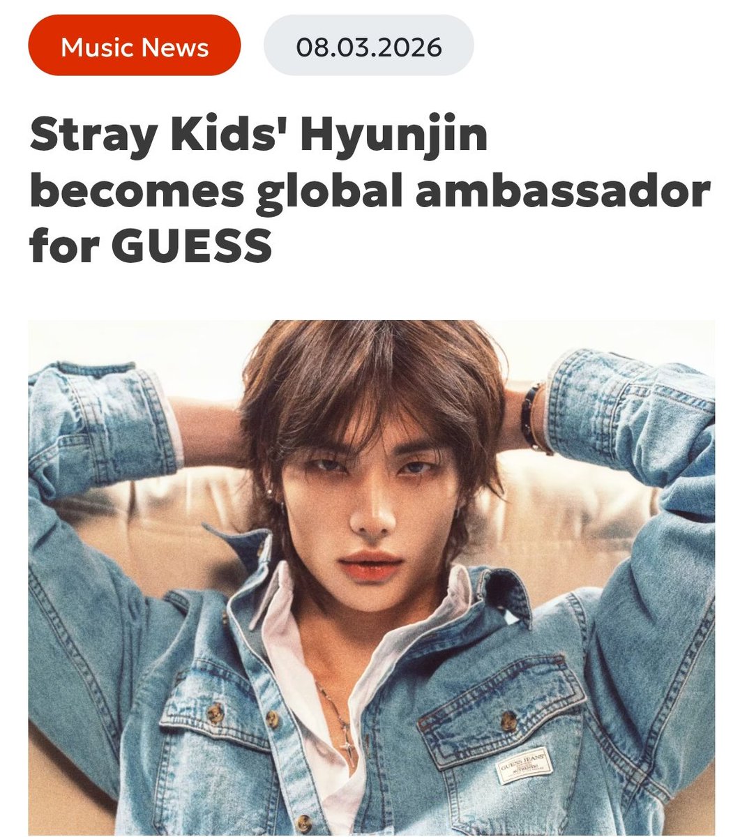 📰080326| Greek Online Article of <a href="/madgr_official/">madgr_official</a> about Hyunjin xGuess

🔗 : mad.gr/music/music-ne…

#HYUNJINforGUESSJEANS
#HYUNJINxGUESS