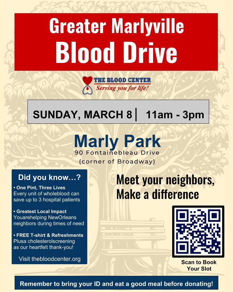 iPrevent_OHL's tweet image. Hey iPrevent Fam 🩸

Join us for the Greater Marlyville Blood Drive on Sunday, March 8 from 11AM–3PM at Marly Park (90 Fontainebleau Drive, corner of Broadway)! We’re proud to be part of this community effort and hope to see you there! #GiveBlood #CommunityCare #iPrevent