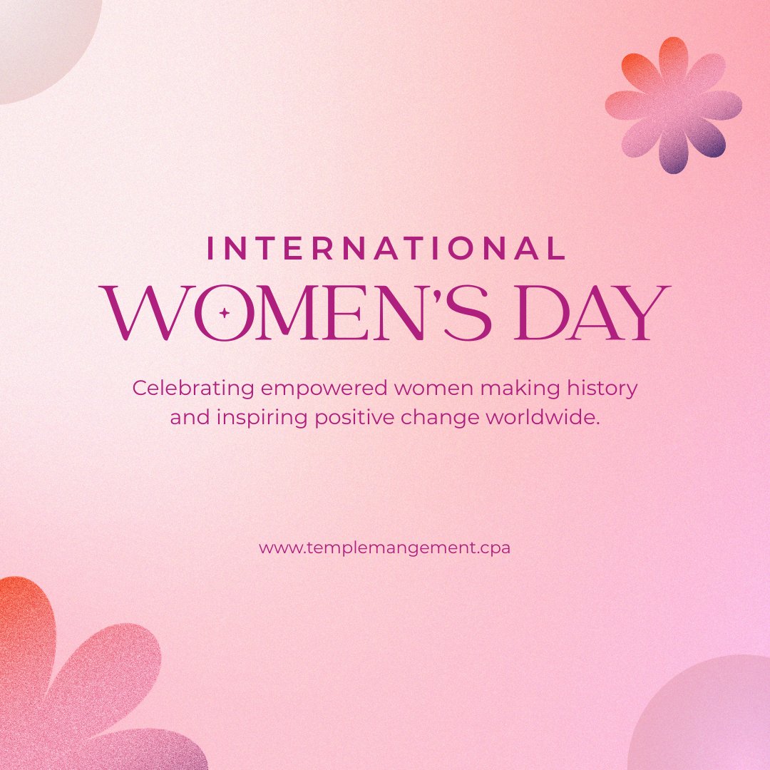Temple_Acct's tweet photo. Temple Management Consulting is a complete virtual accounting and finance partner to supplement your in-house accounting department. We’re proud to support women-focused nonprofits stay clear, compliant, and mission-ready. 
#InternationalWomensDay #NonprofitAccounting https://t.co/E1hGr1Nj7A