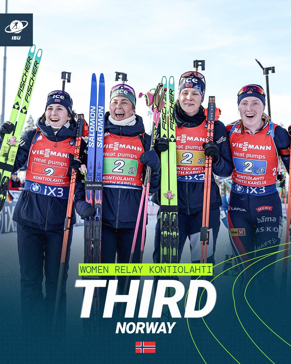 biathlonworld's tweet photo. Your final Women's Relay Podium of this season! 🙌

Grattis, felicitations and gratulerer! 🔥

📷NordicFocus #biathlon https://t.co/LZgfmlCB4k