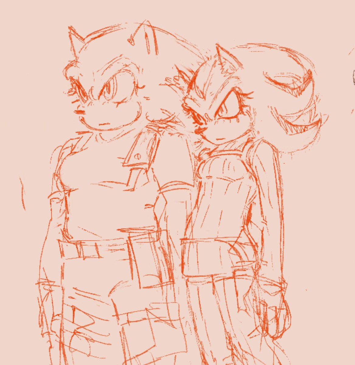 Yeah this is sonadow yuri AND resident evil, what about it 😚

What’s a better way to get back into drawing (eh, well more like a sketch) by combining your fixations together heh…