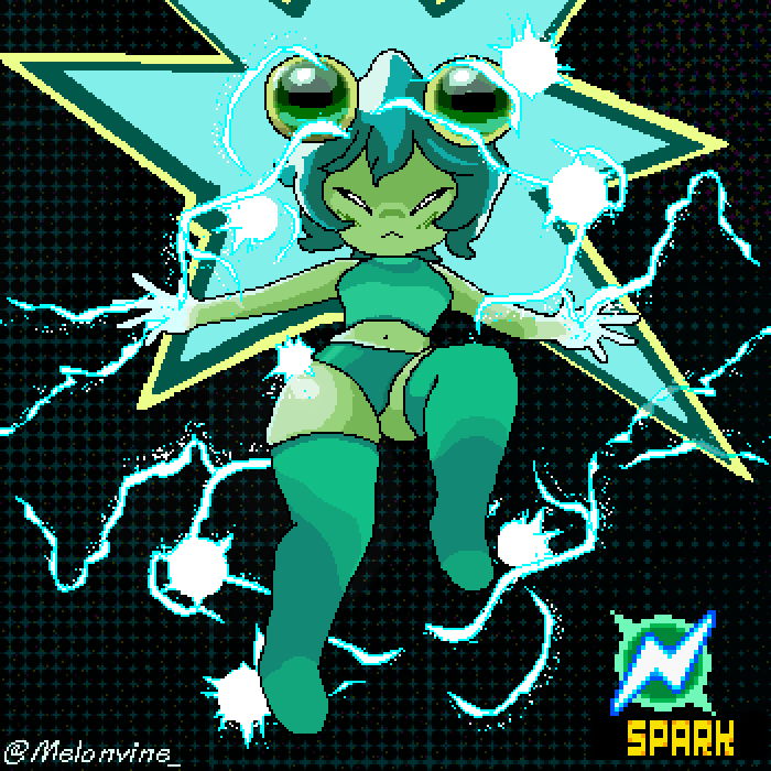 Melonvine_'s tweet photo. Sparky! bzzzzzzzt! ⚡️

#kirby #gijinka #カービィ https://t.co/GAJmrXLGxW