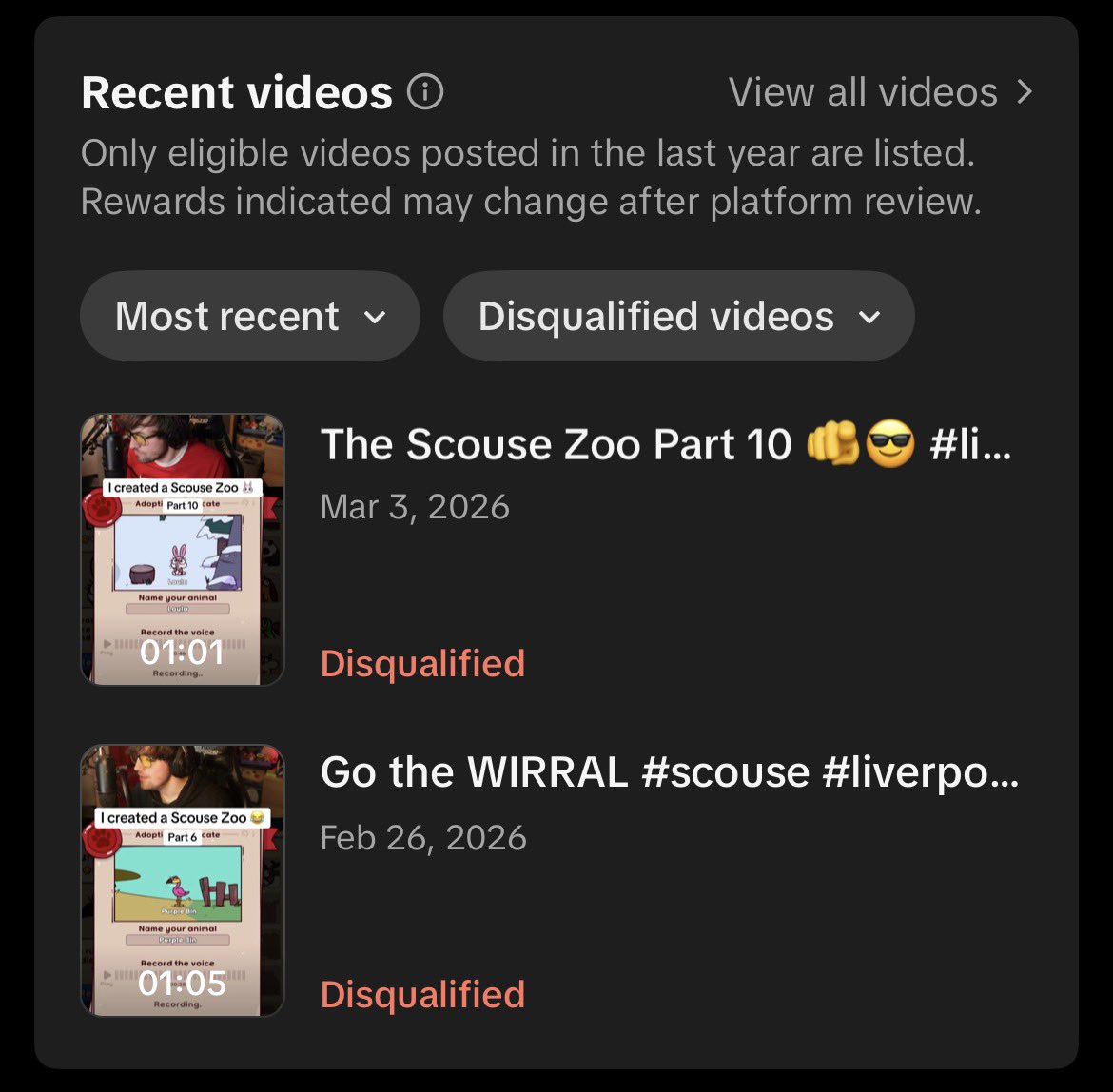 Tiktok has been amazing for giving me a platform to reach new audiences however the creator service support has been woeful.

I’ve been fortunate to create a series where people have been tuning in and TikTok have decided remove two of my videos for being ‘Unoriginal content’,